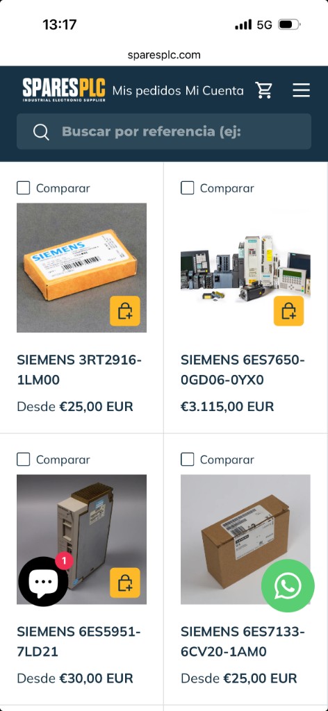 Spares PLC mobile